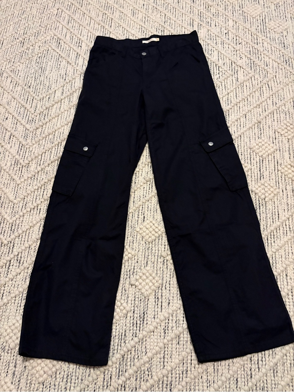 Levi's Women's Black Wide Leg Cargo Pants.
